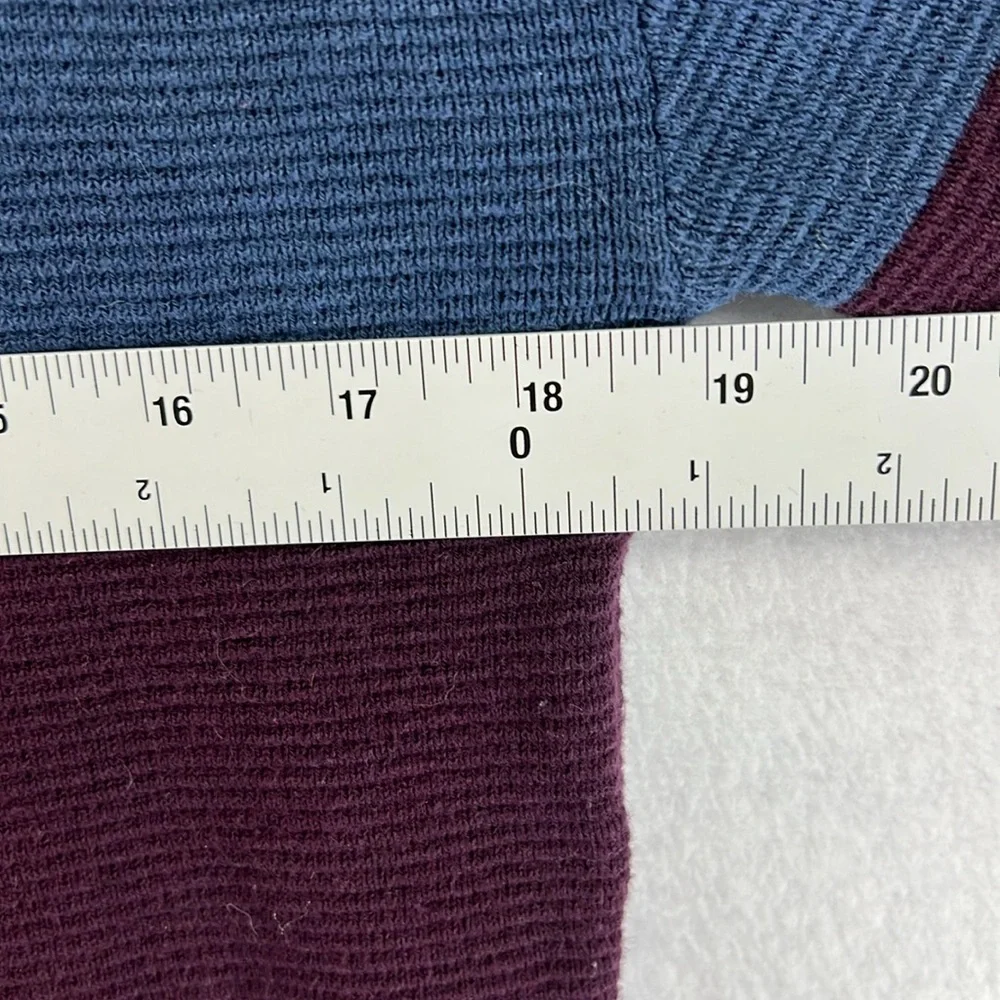 Zara Man Pullover Sweater Sz S/M* Blue/Purple Crew Neck Striped Cotton Blend